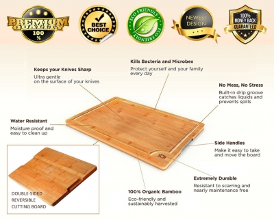 Bamboo Cutting Board with Juice Groove