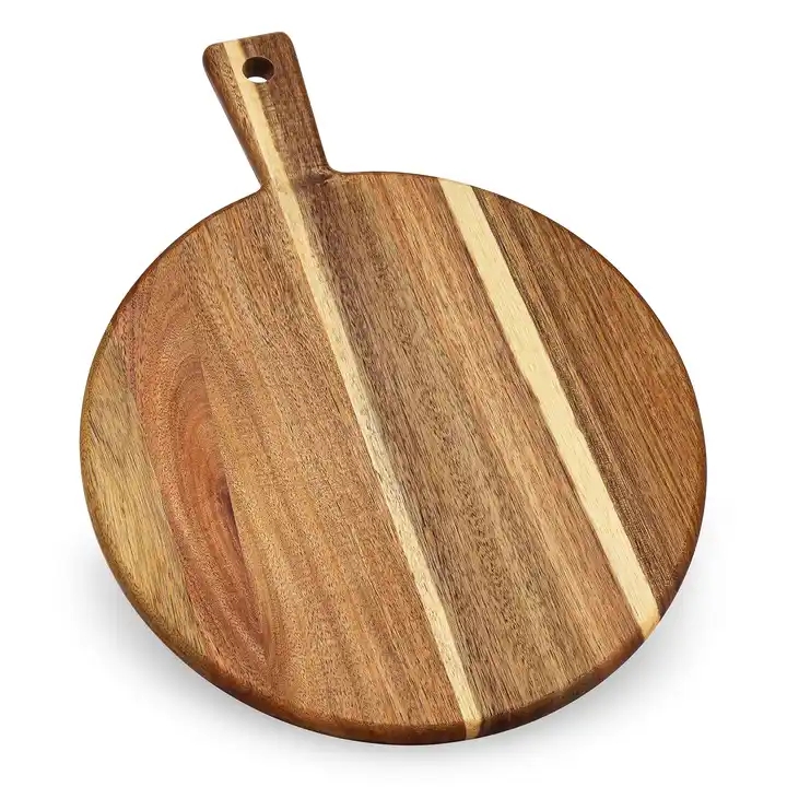 Round Acacia Wood Charcuterie Board