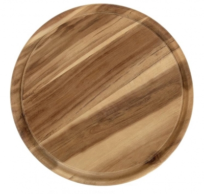 Round Wood Cutting Board with Juice Groove