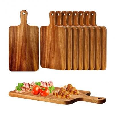 Acacia Wood Cutting Board with Handle