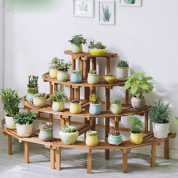 Flower Pot Stand Plant Display Shelf