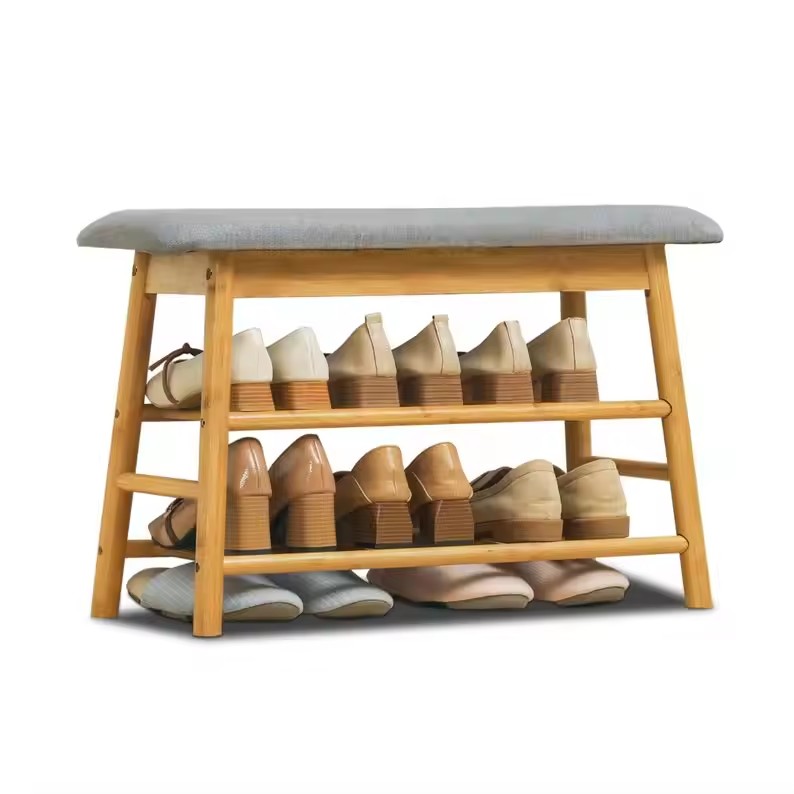 Bamboo shoe rack