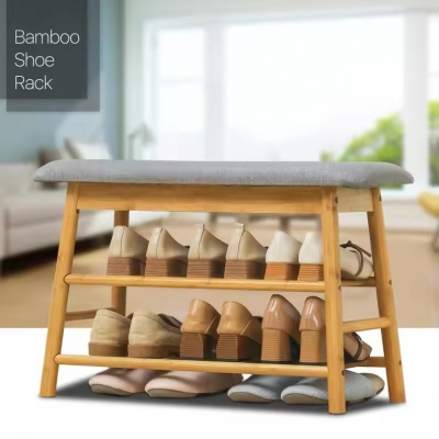 Bamboo shoe rack