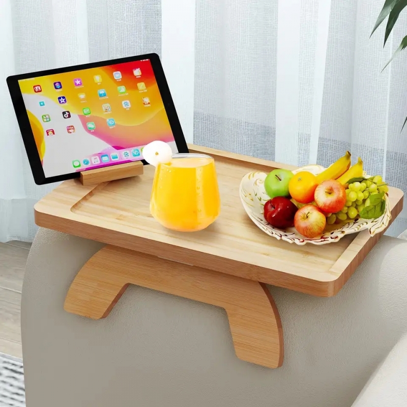 Bamboo sofa arm tray
