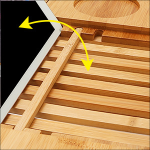 Bamboo bathtub caddy tray