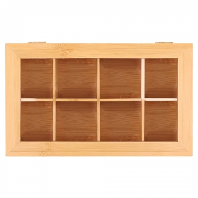 Bamboo tea bag storage box