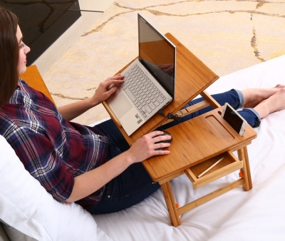 Bamboo laptop stand