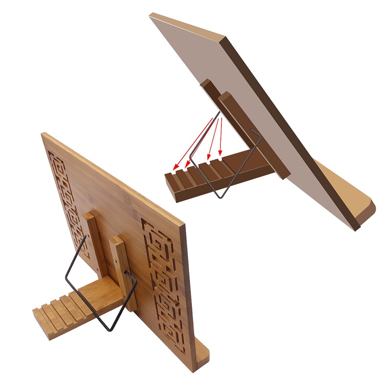 Bamboo book stand
