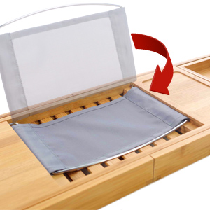Bamboo bathtub caddy tray