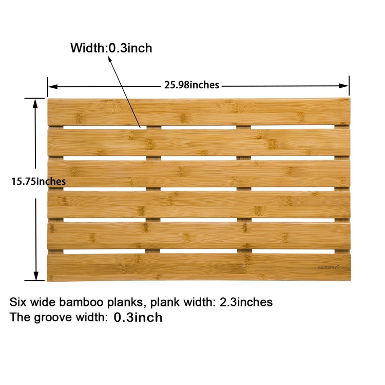 Bamboo bath mat