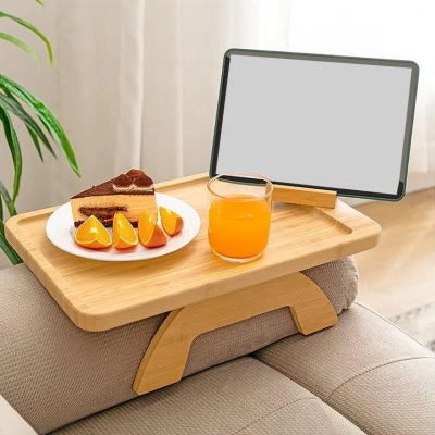Bamboo sofa arm tray