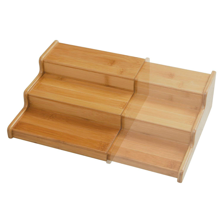 3 Tier Bamboo Expandable Display Shelf