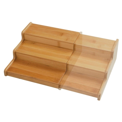 3 Tier Bamboo Expandable Display Shelf