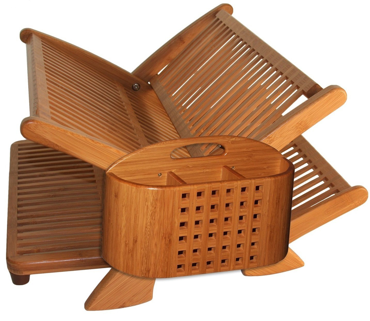 High Quality Bamboo Dish Rack utensil holder