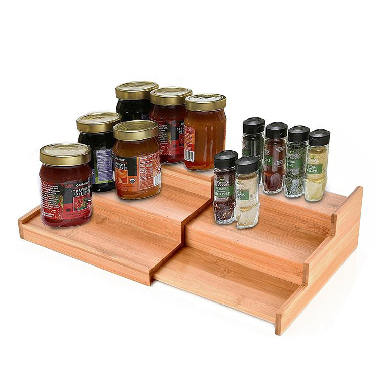 3 Tier Bamboo Expandable Display Shelf