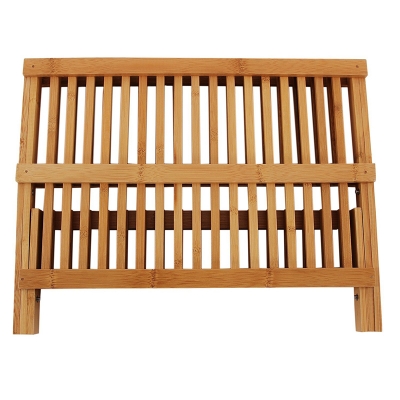 18 Slot Bamboo Dish Rack