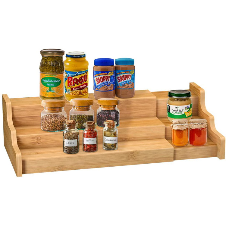 3 Tier Bamboo Expandable Display Shelf