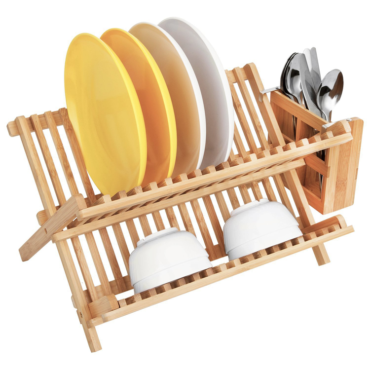 Bamboo Dish Rack utensil holder