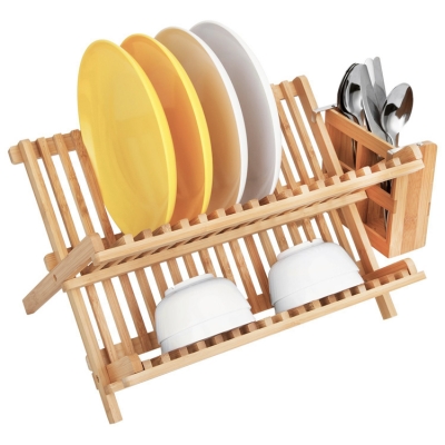 Bamboo Dish Rack utensil holder