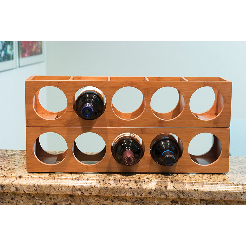 Bamboo Stackable Wine Rack