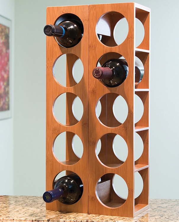 Bamboo Stackable Wine Rack