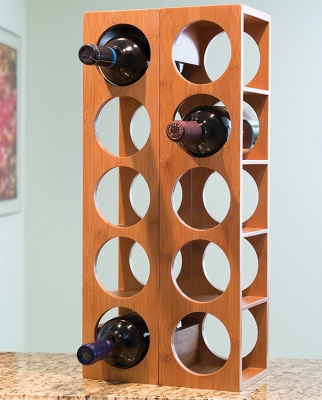 Bamboo Stackable Wine Rack