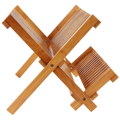 18 Slot Bamboo Dish Rack