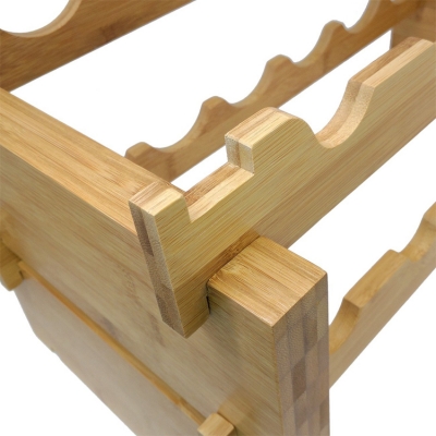 3-Tier Stackable Bamboo Wine Rack