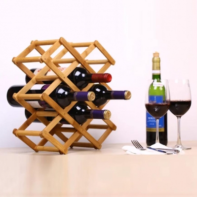 10-Bottle Free Standing Wine Rack