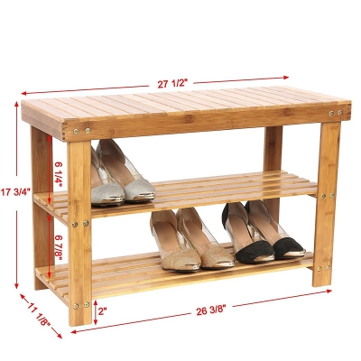 3-tier Bamboo Rack Bench