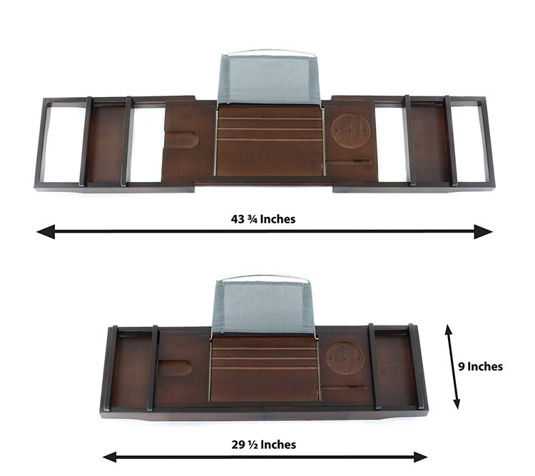 Bamboo bathtub caddy tray