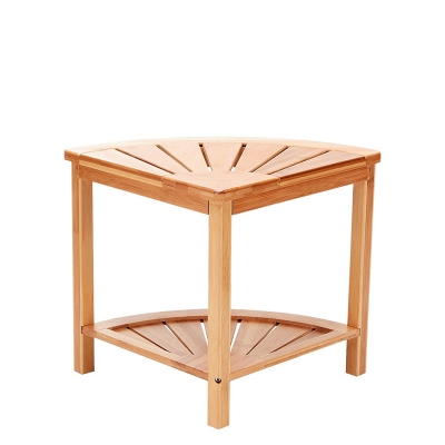 2-tier Bamboo Shower Bench with triangle shape