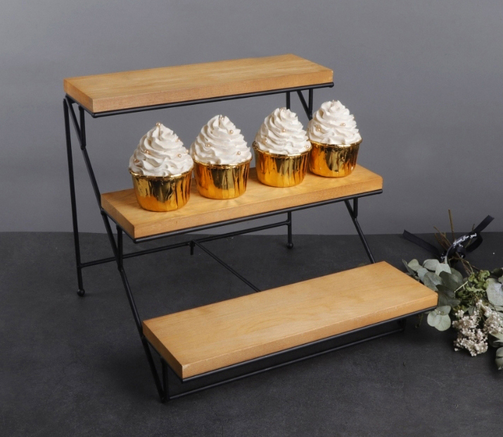 Wooden Cake Stand Display Rack