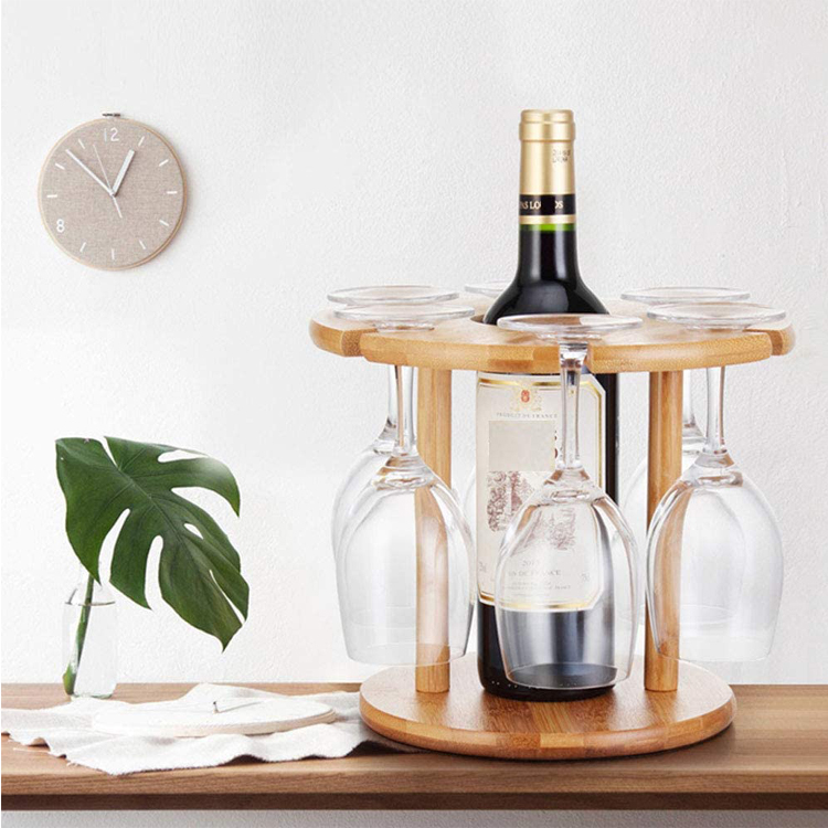 6 Wine Glass Counter Top Storage