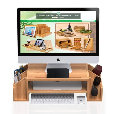 Bamboo 2-TIier Monitor Riser