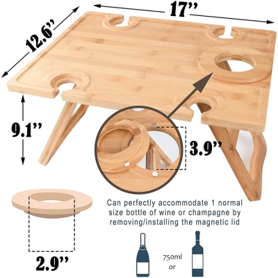 Wine Bottle Holder Picnic Rack