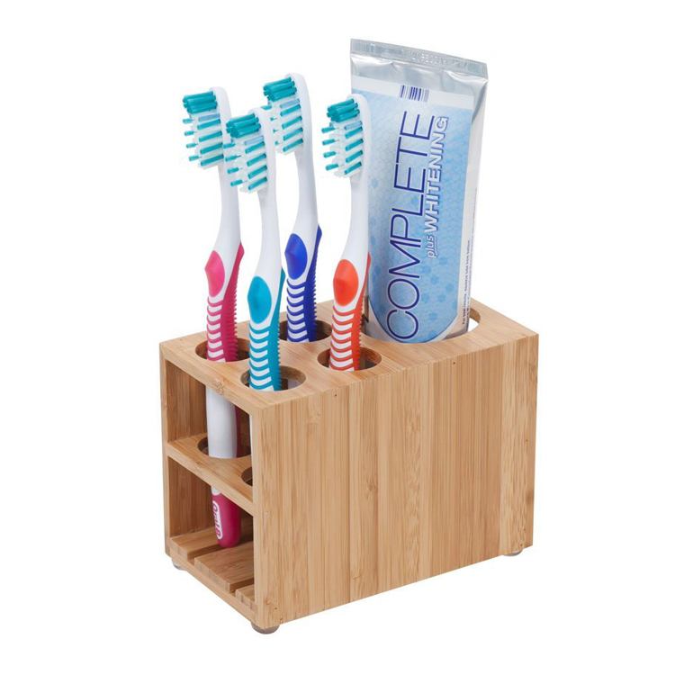 Toothbrush and Toothpaste Holder Stand for Bathroom Vanity Storage