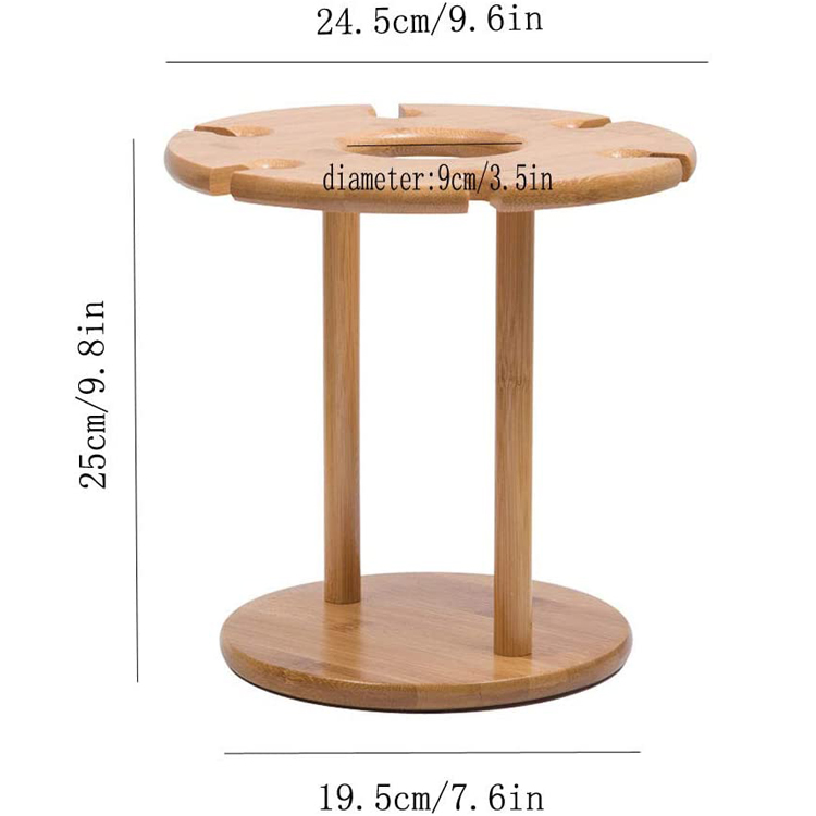 6 Wine Glass Counter Top Storage