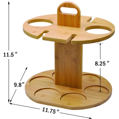 Wine Bottle Holder and Glass Hanger Drying Rack