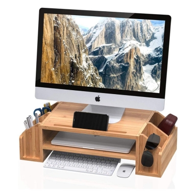 Bamboo 2-TIier Monitor Riser