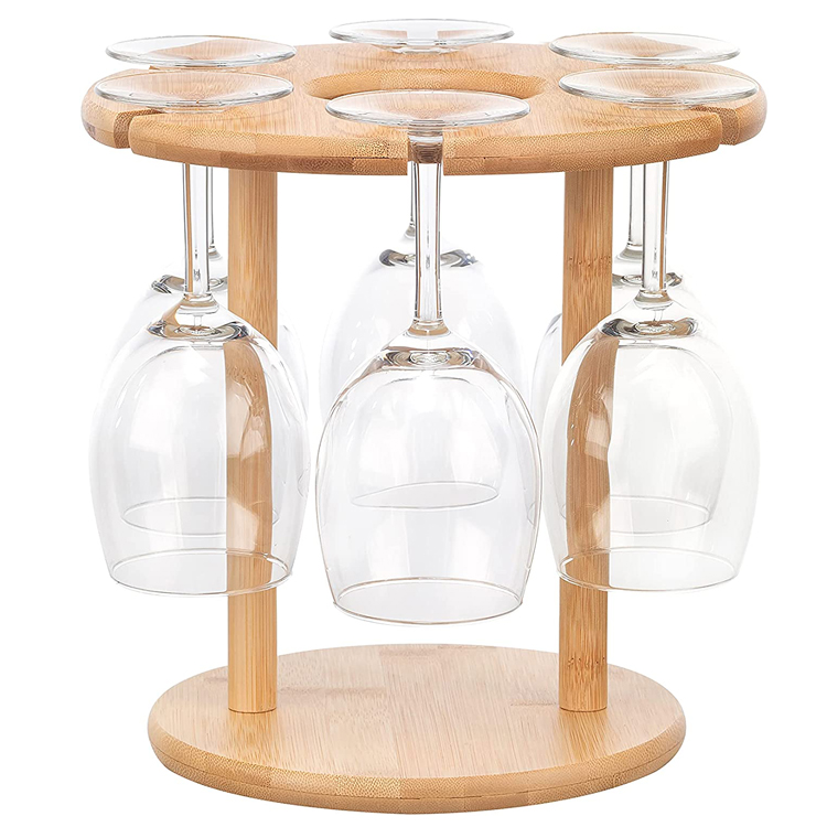 6 Wine Glass Counter Top Storage