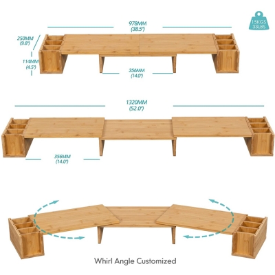 Adjustable Desktop Organizer Stand for Computer